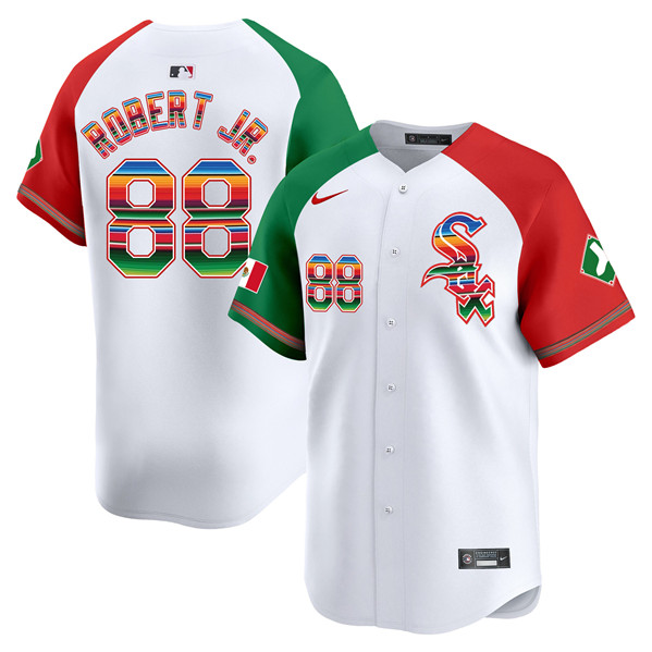 Men's Chicago White Sox #88 Luis Robert Jr. White Mexico Vapor Premier Limited Stitched Baseball Jersey Men's Chicago White Sox #88 Luis Robert Jr. White Mexico Vapor Premier Limited Stitched Baseball Jersey